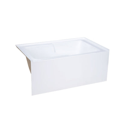 Swiss Madison Voltaire 48" x 30" Left-Hand Drain Alcove Integrated Armrest Bathtub with Apron