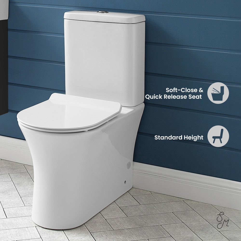 Swiss Madison Calice Two-Piece Elongated Rear Outlet Toilet Dual-Flush 1.1/1.6 gpf