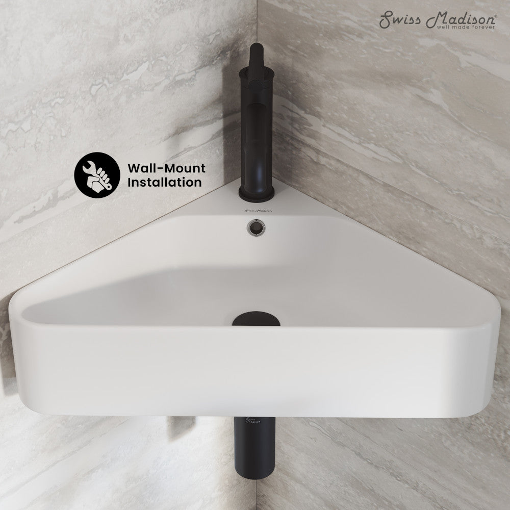 Swiss Madison St Tropez Corner Wall Hung Sink