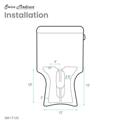 Swiss Madison Daxton One-Piece Elongated Left Side Flush Toilet 1.28 gpf