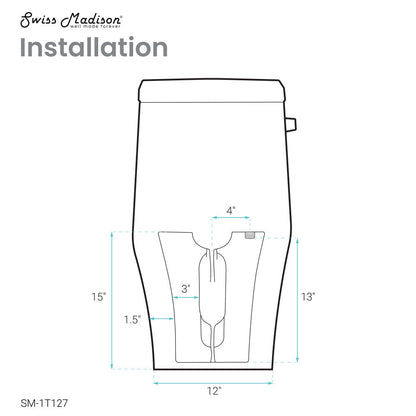 Swiss Madison Ivy One-Piece Toilet, 10" Rough-in 1.1/1.6 gpf