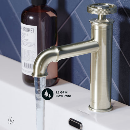 Swiss Madison Avallon Single Hole, Single-Handle Wheel, Bathroom Faucet in Brushed Nickel