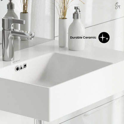 Swiss Madison St. Tropez 24 x 18 Ceramic Wall Hung Sink with Left Side Faucet Mount