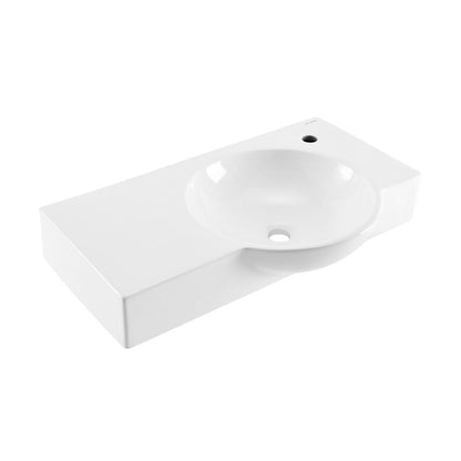 Swiss Madison Chateau 30" Right Side Faucet Wall-Mount Bathroom Sink