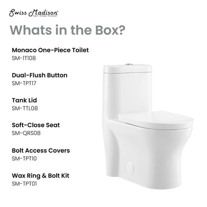 Swiss Madison Monaco One-Piece Elongated Toilet Dual-Flush 1.1/1.6 gpf