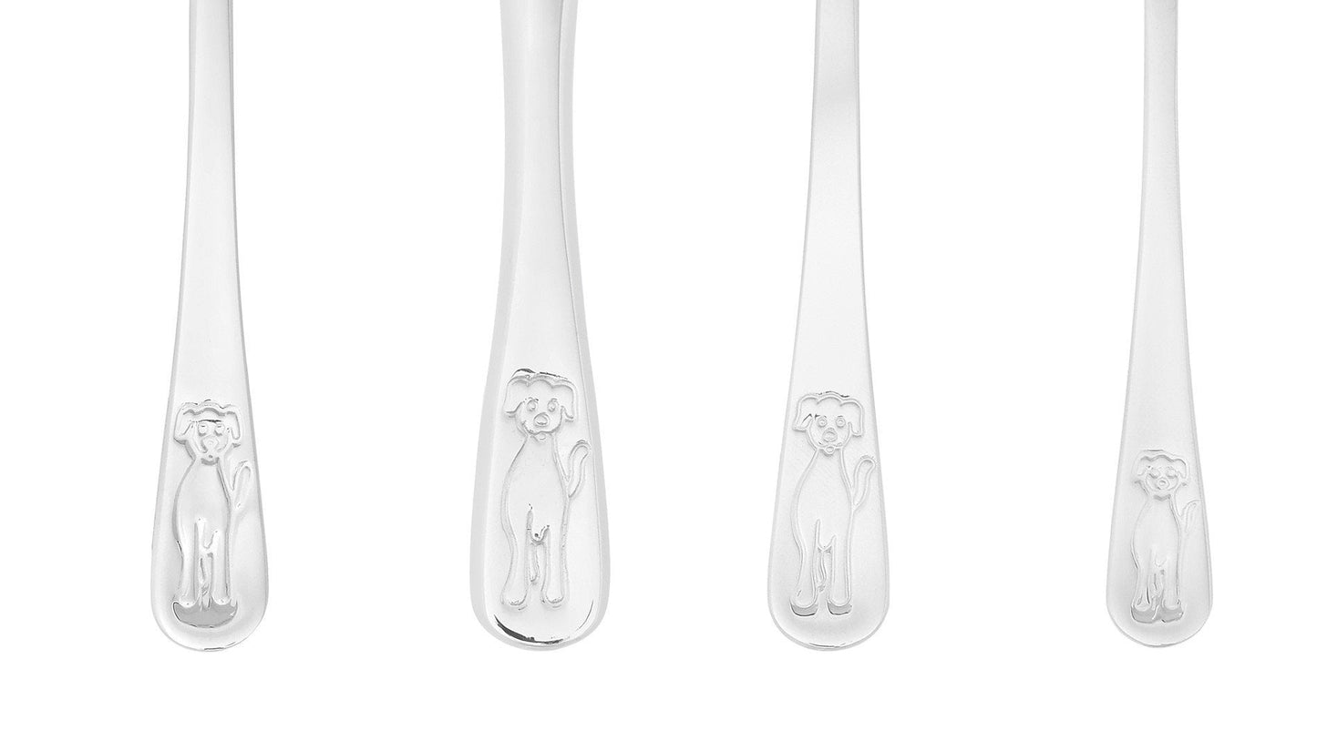 Gerlach DOG Children 4 Piece 18/10 Stainless Steel Flatware Set