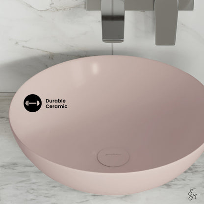 Swiss Madison Classe 16 Color Ceramic Sink in Matte Pink