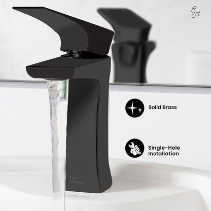 Swiss Madison Monaco Single Hole, Single-Handle, Bathroom Faucet in Matte Black