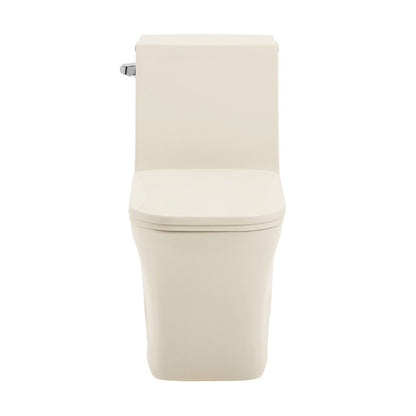 Swiss Madison Concorde One Piece Square Left Side Flush Handle Toilet 1.28 gpf in Bisque