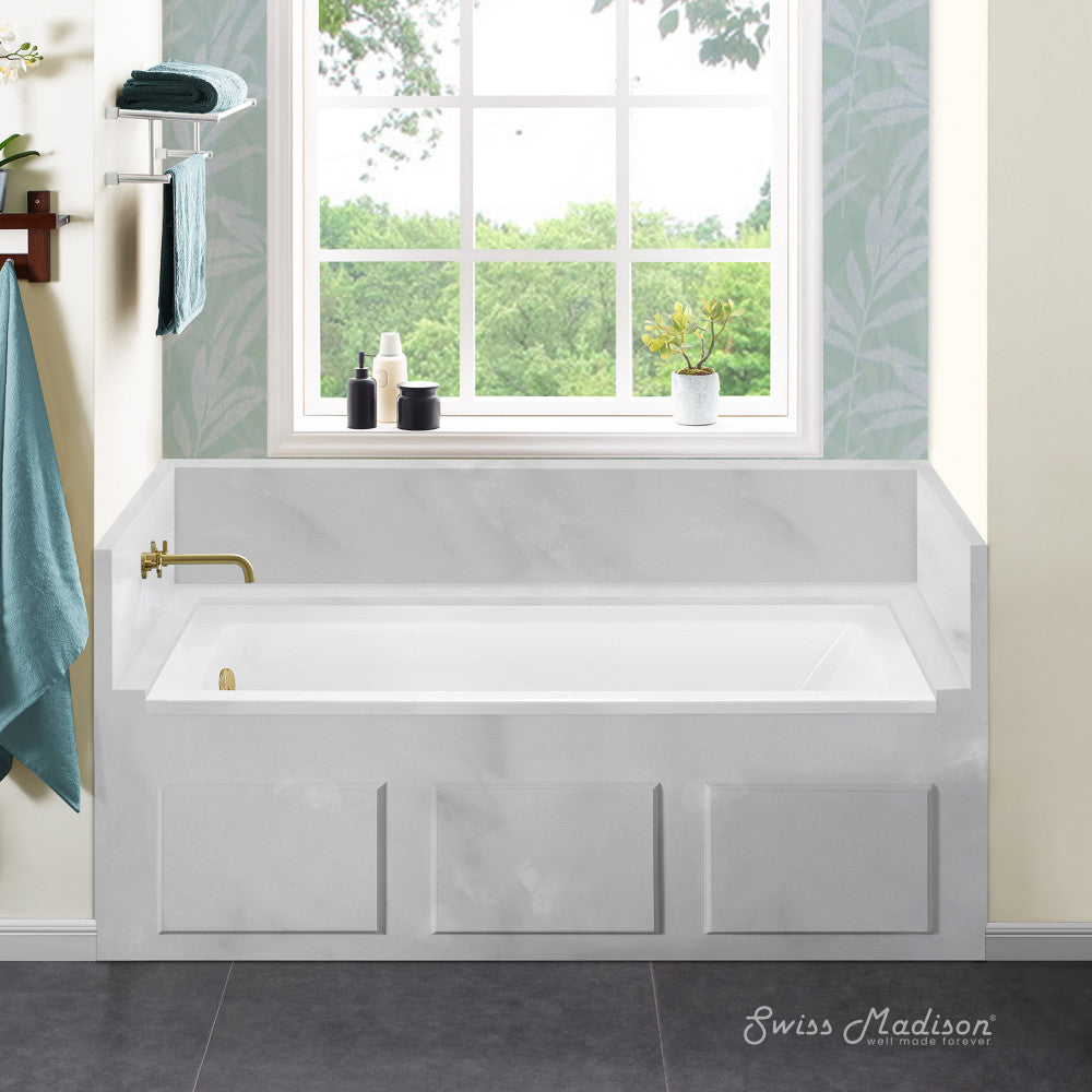 Swiss Madison Voltaire 60" x 32" Left-Hand Drain Alcove Bathtub