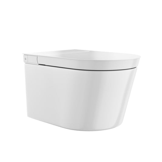 Swiss Madison Hugo H Wall-Hung Toilet in Glossy White with Supporting Frame