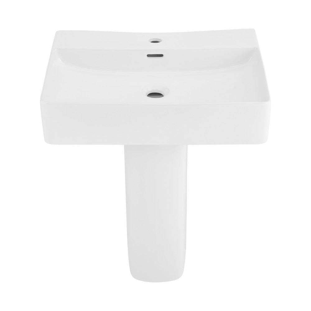 Swiss Madison Concorde Square Two-Piece Pedestal Sink