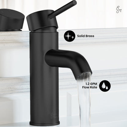 Swiss Madison Ivy Single Hole, Single-Handle, Bathroom Faucet in Matte Black