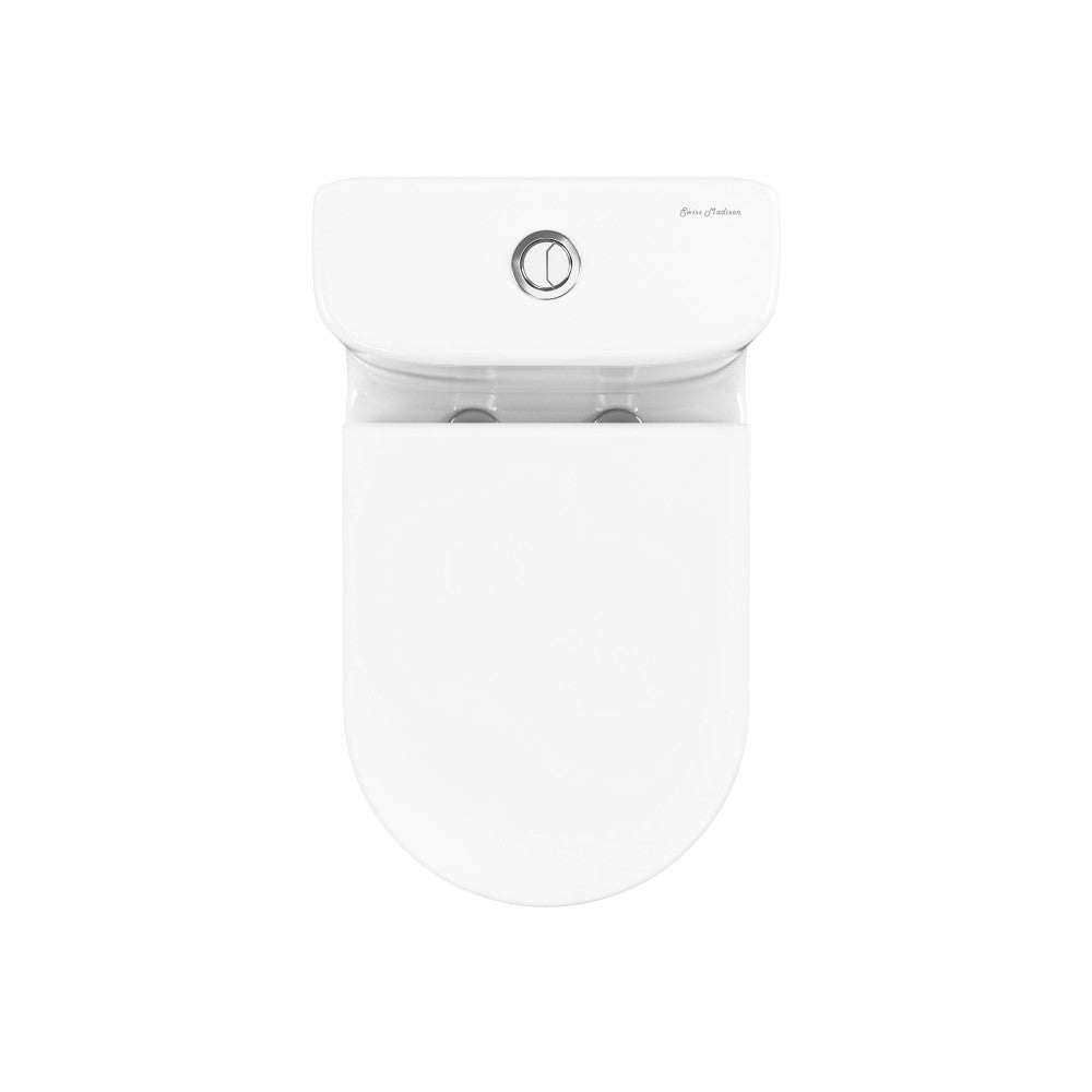 Swiss Madison TWISTER Dual Flush, Cascade One-Piece Compact Toilet, 1.1/1.6 GPF