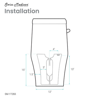 Swiss Madison Ivy One-Piece Toilet Left Side Flush 1.28 gpf