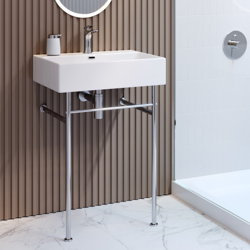 Swiss Madison Swiss Madison Well Made Forever SM-SK711-10C - Claire 24 Ceramic Console Sink Bundle
