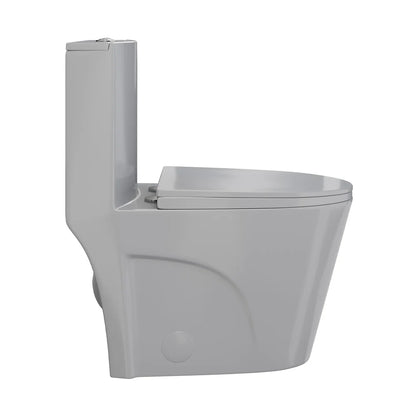 Swiss Madison St. Tropez One-Piece Elongated Toilet Vortex™ Dual-Flush 1.1/1.6 gpf in Glossy Grey