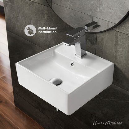 Swiss Madison Claire Compact Ceramic Wall hung Sink