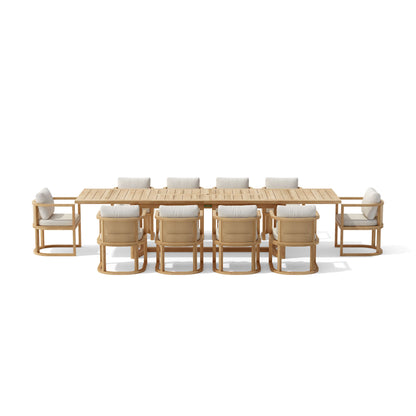 Anderson Teak SET-224 11-pc Junus Extension Dining Table Set