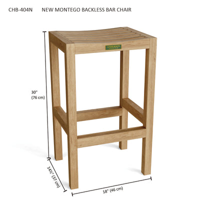 Anderson Teak Windsor Montego 9-Pieces Square Bar Set