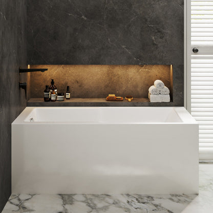 Swiss Madison Claire 60" x 32" Left-Hand Drain Drain Alcove Tub with Corner Apron