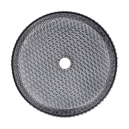 Swiss Madison Cache 15.75" Round Glass Vessel Sink in Black