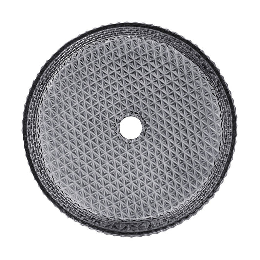 Swiss Madison Cache 15.75" Round Glass Vessel Sink in Black