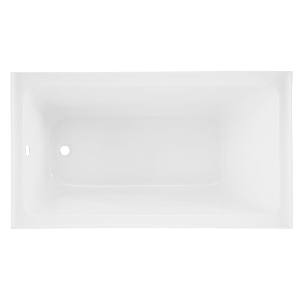 Swiss Madison Voltaire 54 x 30 Skirted Left Drain Soaking Alcove Bathtub in Glossy White