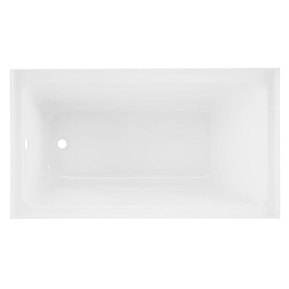 Swiss Madison Voltaire 54 x 30 Skirted Left Drain Soaking Alcove Bathtub in Glossy White