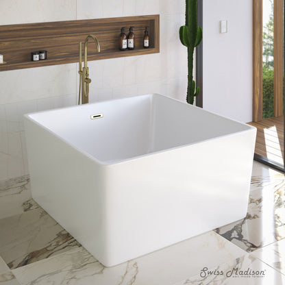 Swiss Madison Voltaire 47" Square Freestanding Bathtub