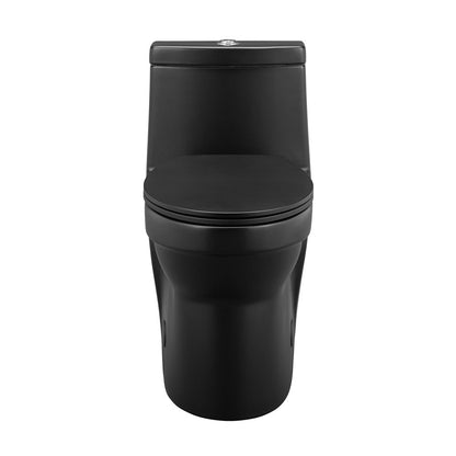 Swiss Madison Virage One-Piece Elongated Toilet Vortex Dual-Flush 1.1/1.6 gpf, Matte Black
