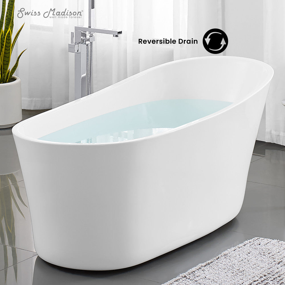 Swiss Madison Sublime 67" Single Slipper Freestanding Bathtub