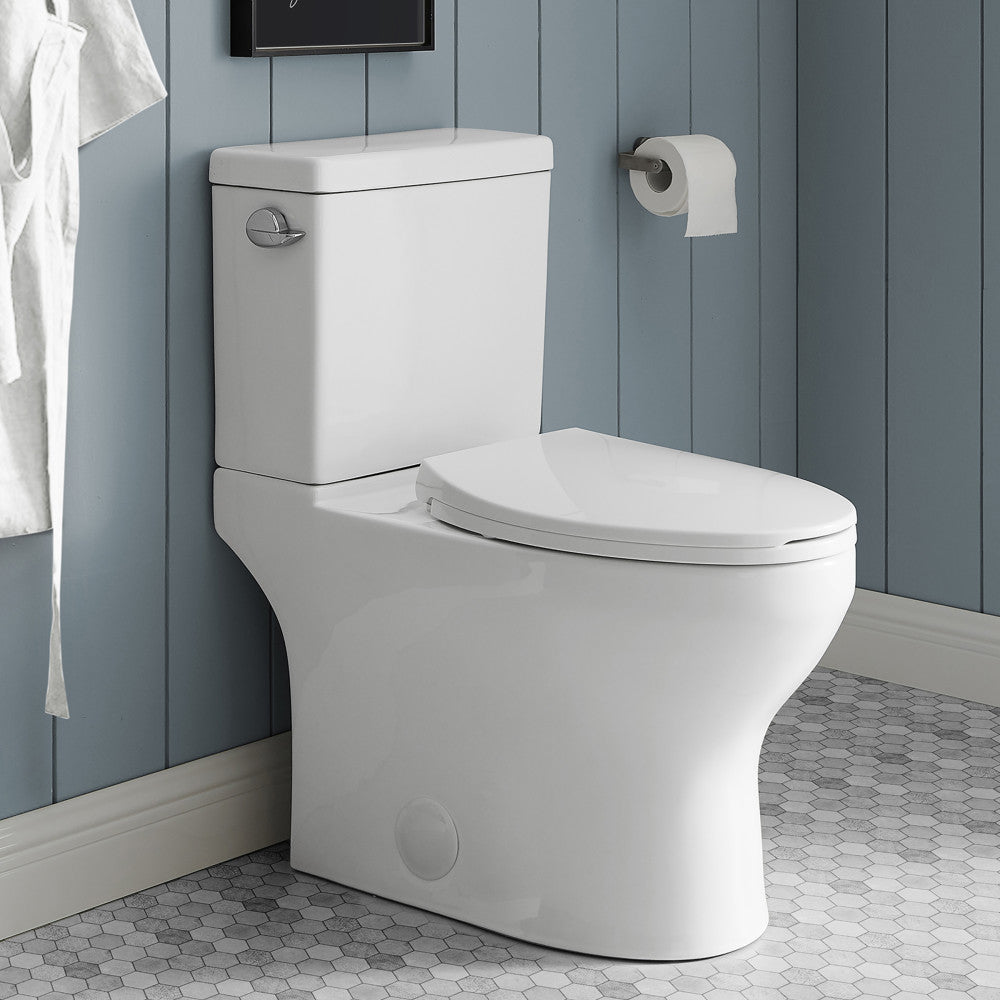 Swiss Madison Classe Two-Piece Elongated Left Side Flush Handle Toilet 1.28 gpf