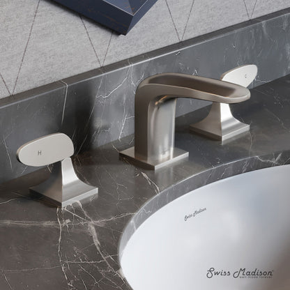 Swiss Madison Chateau 8 in. Widespread, 2-Handle, Bathroom Faucet in Brushed Nickel