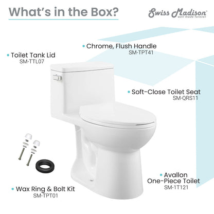Swiss Madison Avallon One-Piece Toilet Side Flush 1.28 gpf