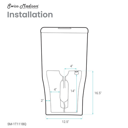 Swiss Madison Burdon One Piece Elongated Toilet Dual Flush 1.1/1.6 gpf in Bisque