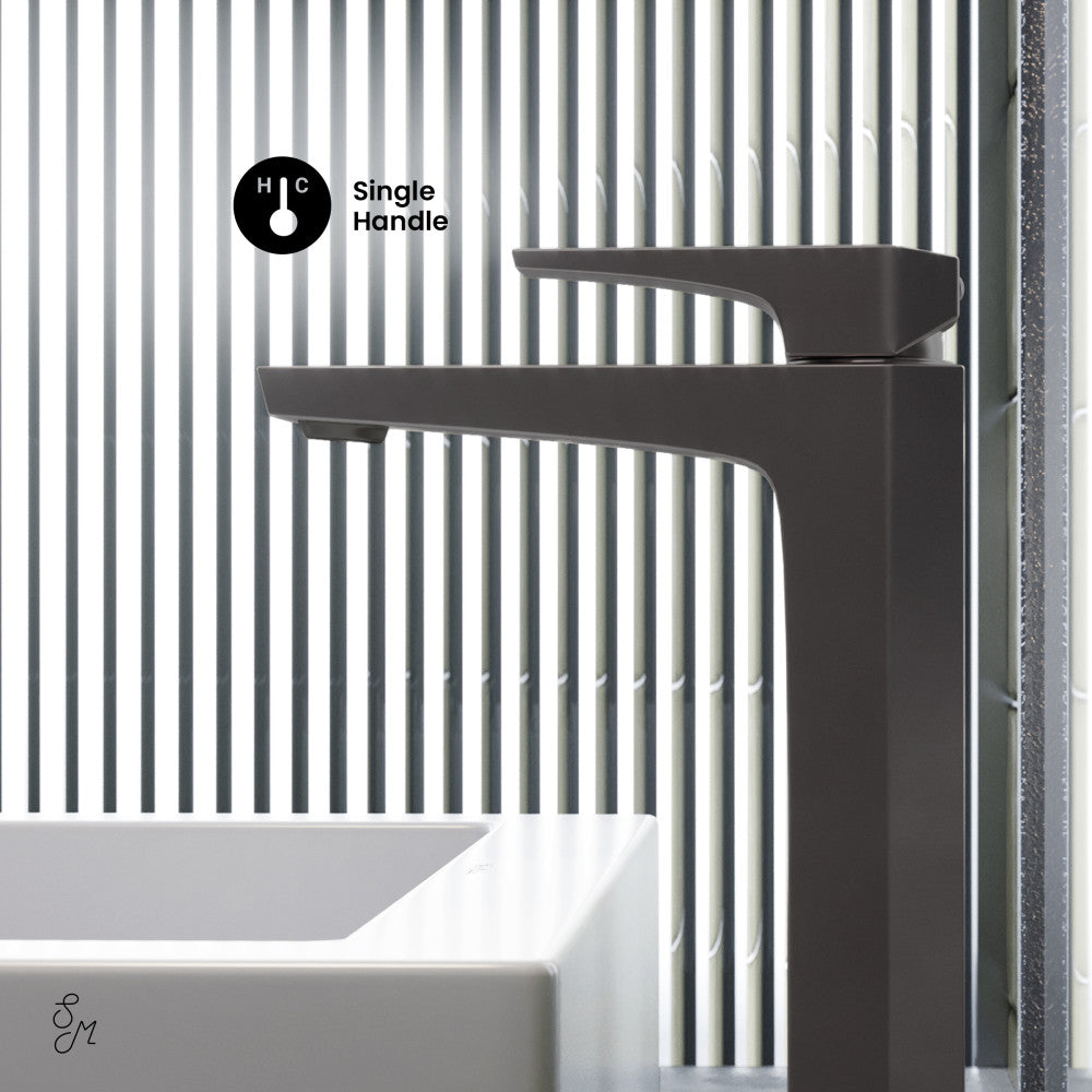 Swiss Madison Voltaire Single Hole, Single-Handle, High Arc Bathroom Faucet in Gunmetal Grey