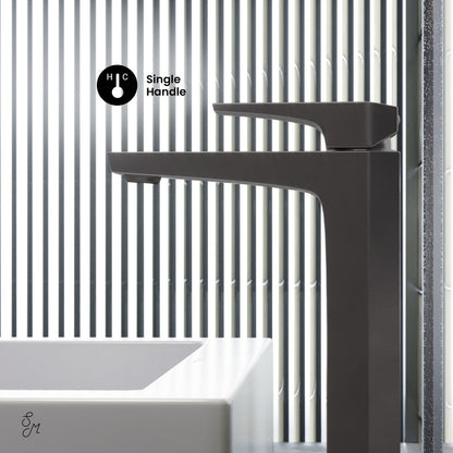 Swiss Madison Voltaire Single Hole, Single-Handle, High Arc Bathroom Faucet in Gunmetal Grey