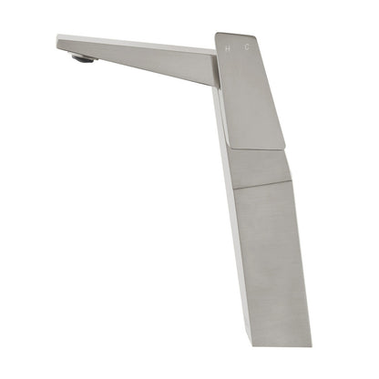 Swiss Madison Carre Single Hole, Single-Handle, High Arc Bathroom Faucet in Brushed Nickel