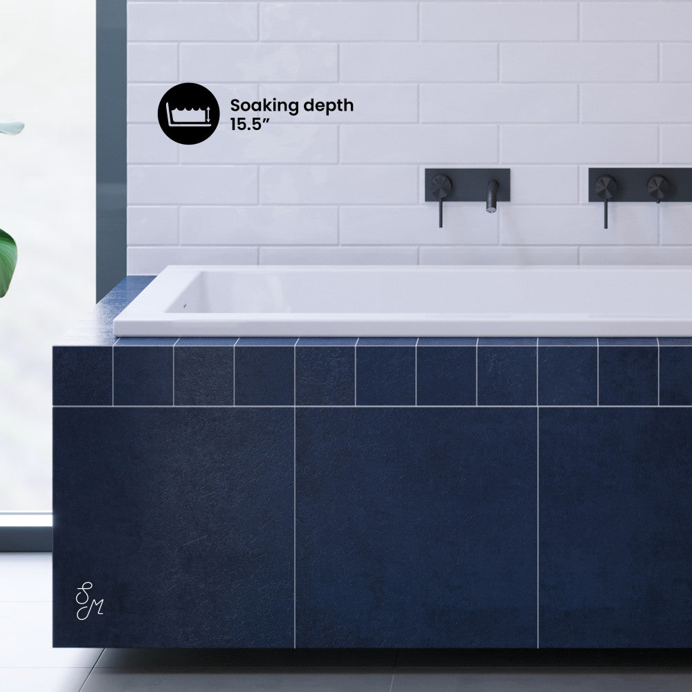 Swiss Madison Voltaire 60" x 30" Reversible Drain Drop-In Bathtub