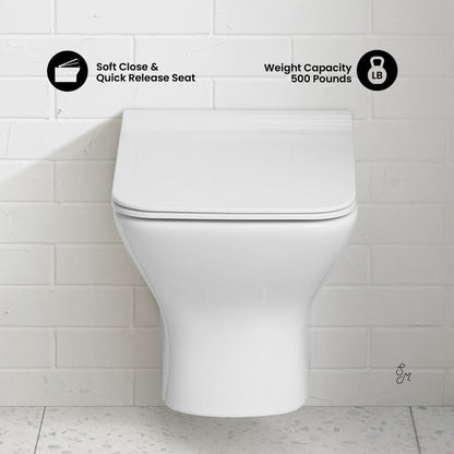 Swiss Madison Carre Wall-Hung Elongated Toilet Bowl