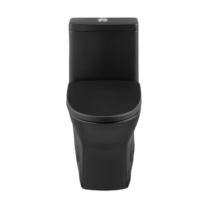 Swiss Madison Sublime II One-Piece 12" Rough-in 1.1/1.6 GPF Dual Top Flush Round Compact Toilet in Matte Black