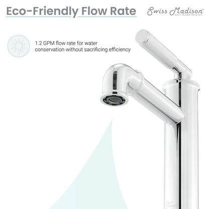 Swiss Madison Avallon Single Hole, Single-Handle Sleek, Bathroom Faucet in Chrome