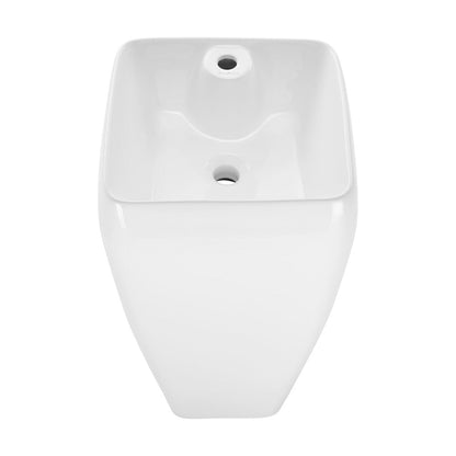Swiss Madison Carre One Piece Pedestal Sink