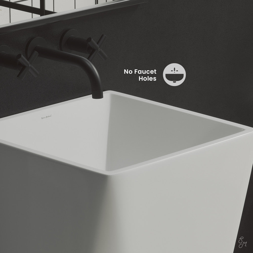 Swiss Madison Brusque One-Piece Pedestal Sink