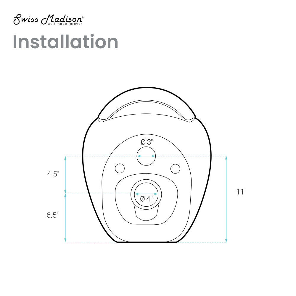 Swiss Madison Plaisir Back to Wall Toilet