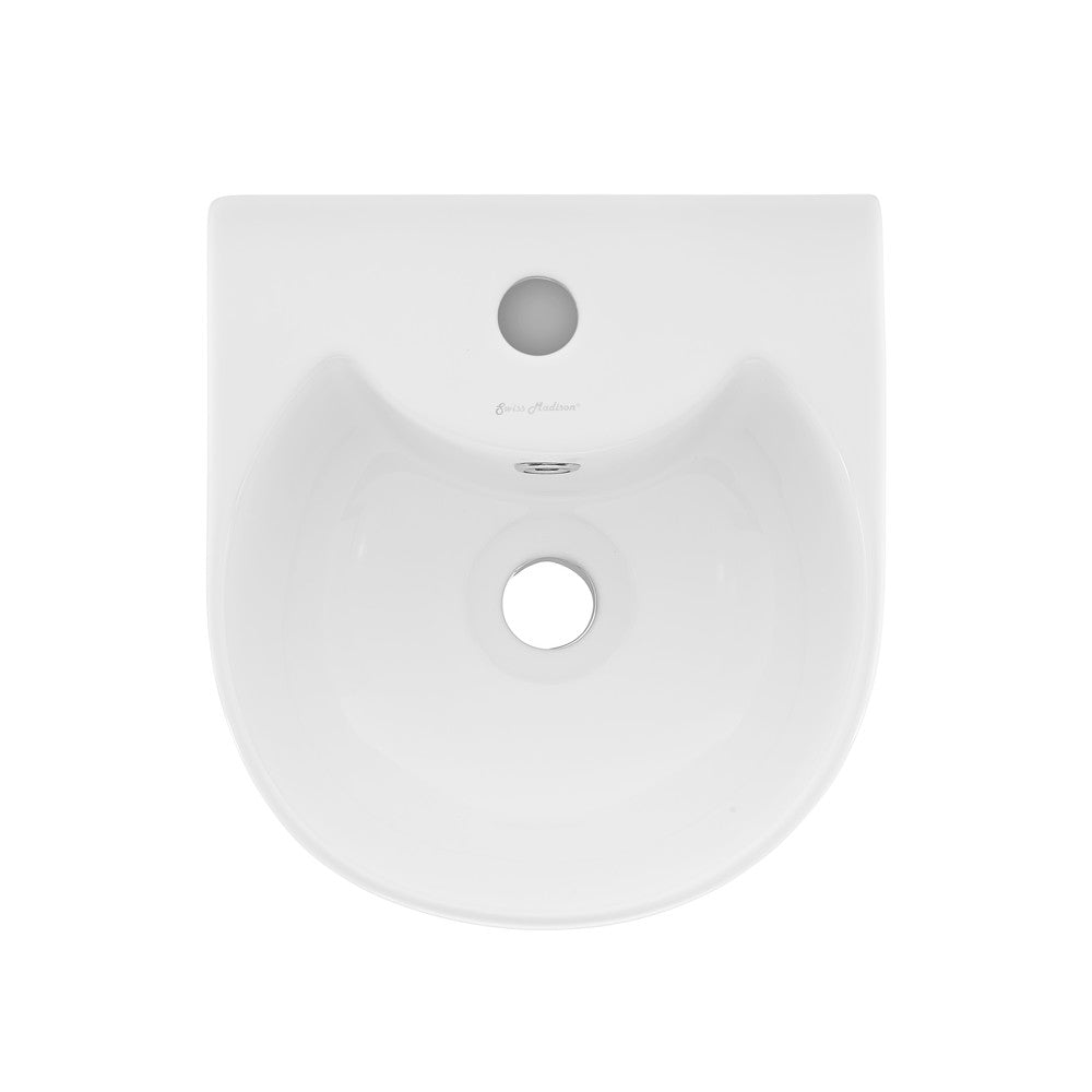 Swiss Madison Sublime Rounded Basin Pedestal sink