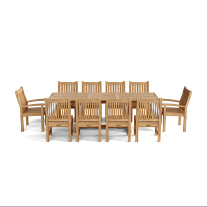 Anderson Teak Bahama Sahara 11-Pieces 8' Rectangular Dining Set