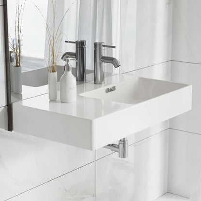 Swiss Madison St. Tropez 30" Rectangle Wall-Mounted Sink with Right Side Faucet Mount