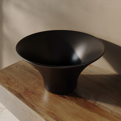 Swiss Madison Ivy 16.5" Round Vessel Sink in Matte Black